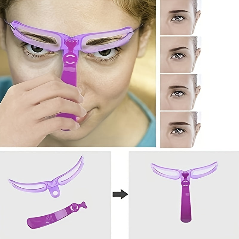 8-Style Reusable Brow Stencil Kit – Perfect Symmetrical Brows in Seconds.
