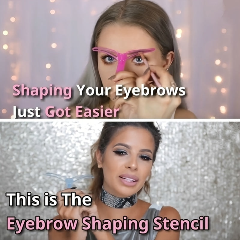 8-Style Reusable Brow Stencil Kit – Perfect Symmetrical Brows in Seconds.