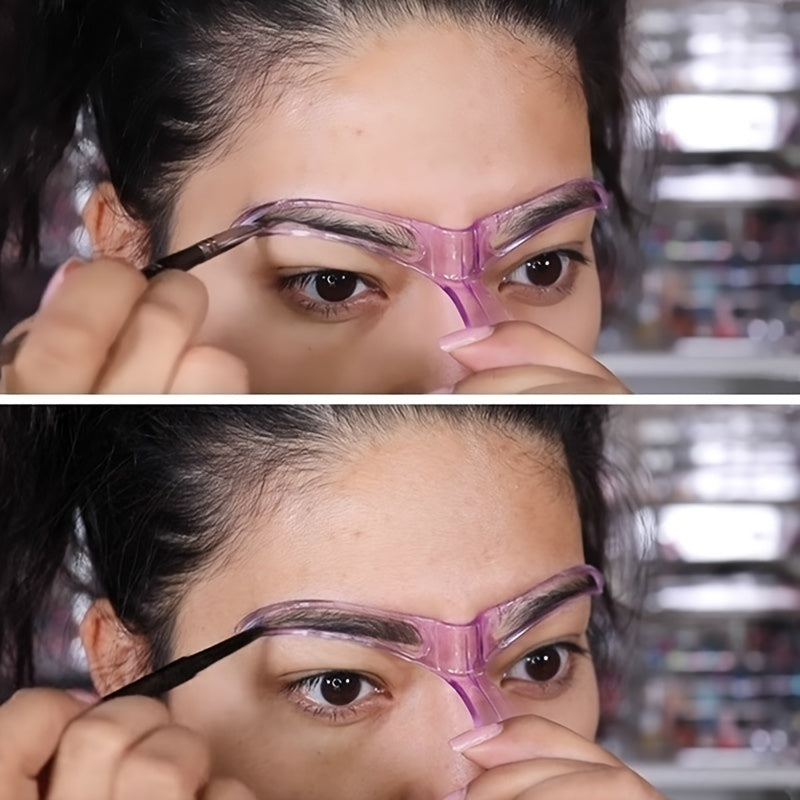 8-Style Reusable Brow Stencil Kit – Perfect Symmetrical Brows in Seconds.